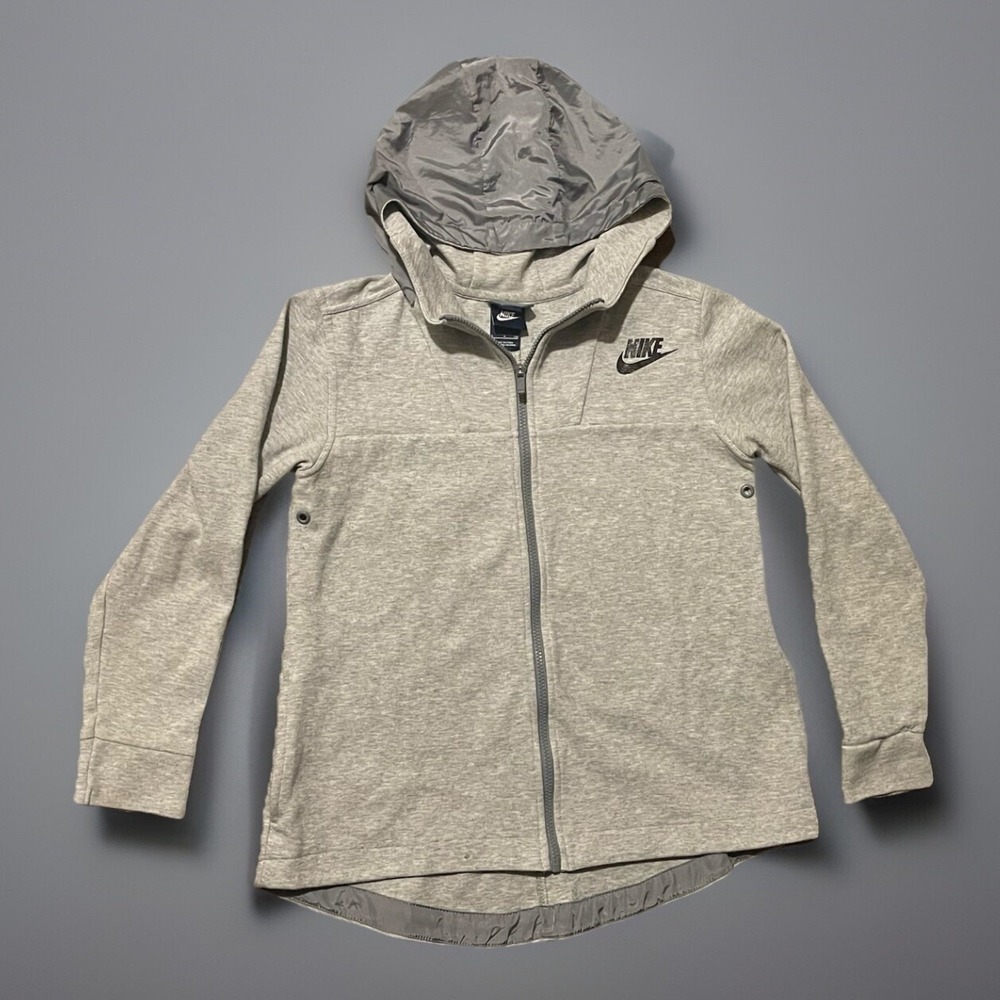 Nike Woman's Sportswear Full Zip Grey‎ Sweater Hoodie Small